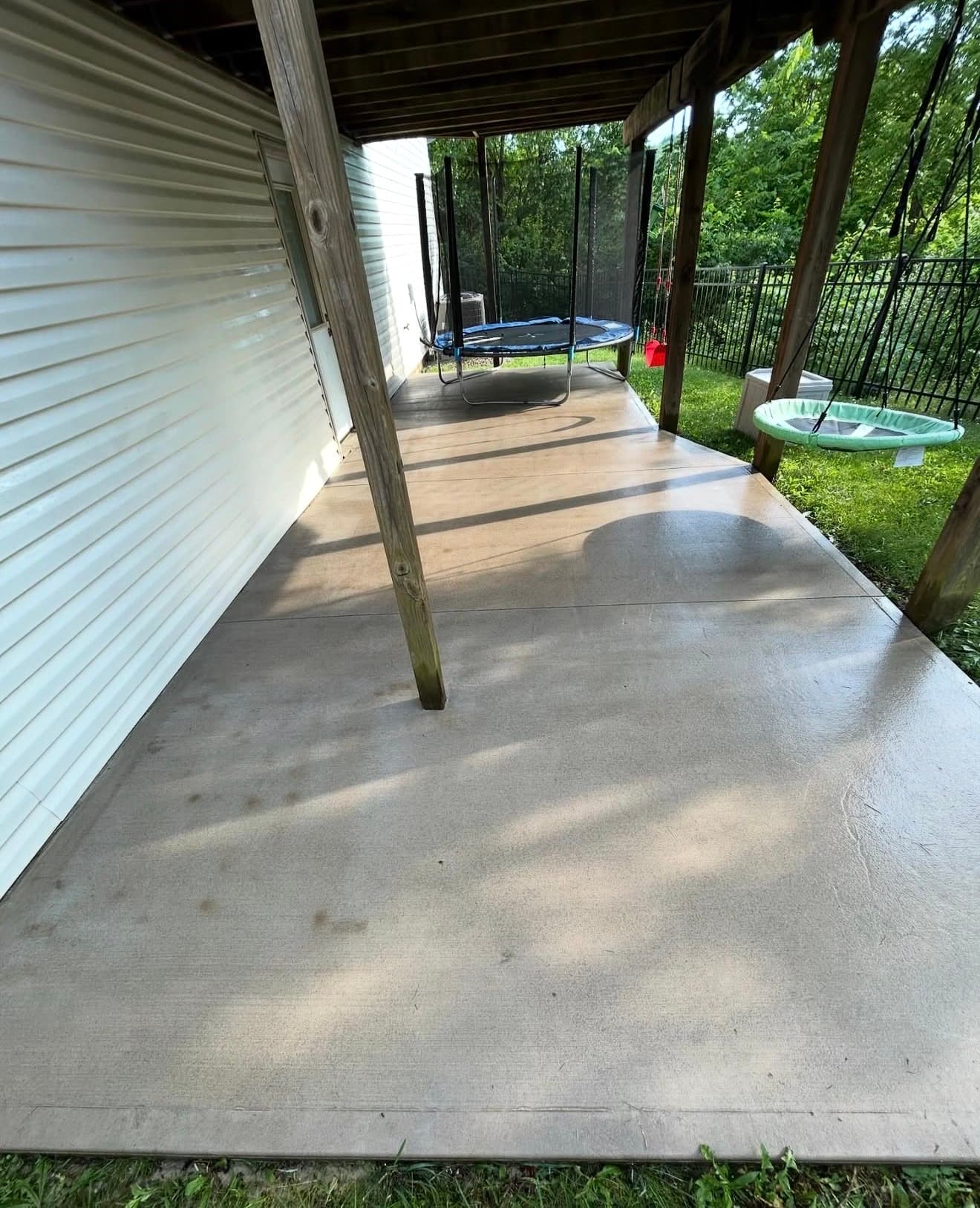 Back patio after